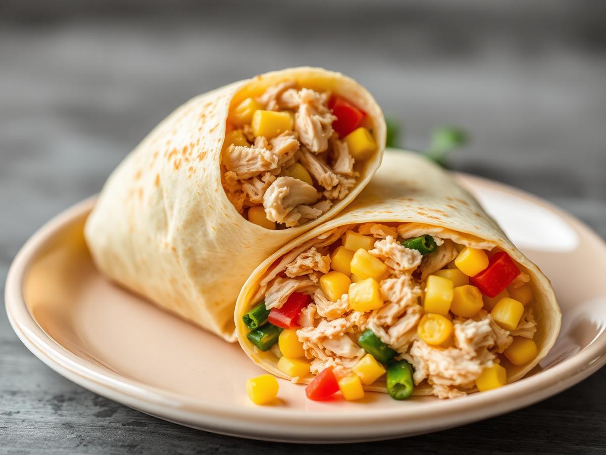 Opção 5 · Wrap de milho com queijo e frango