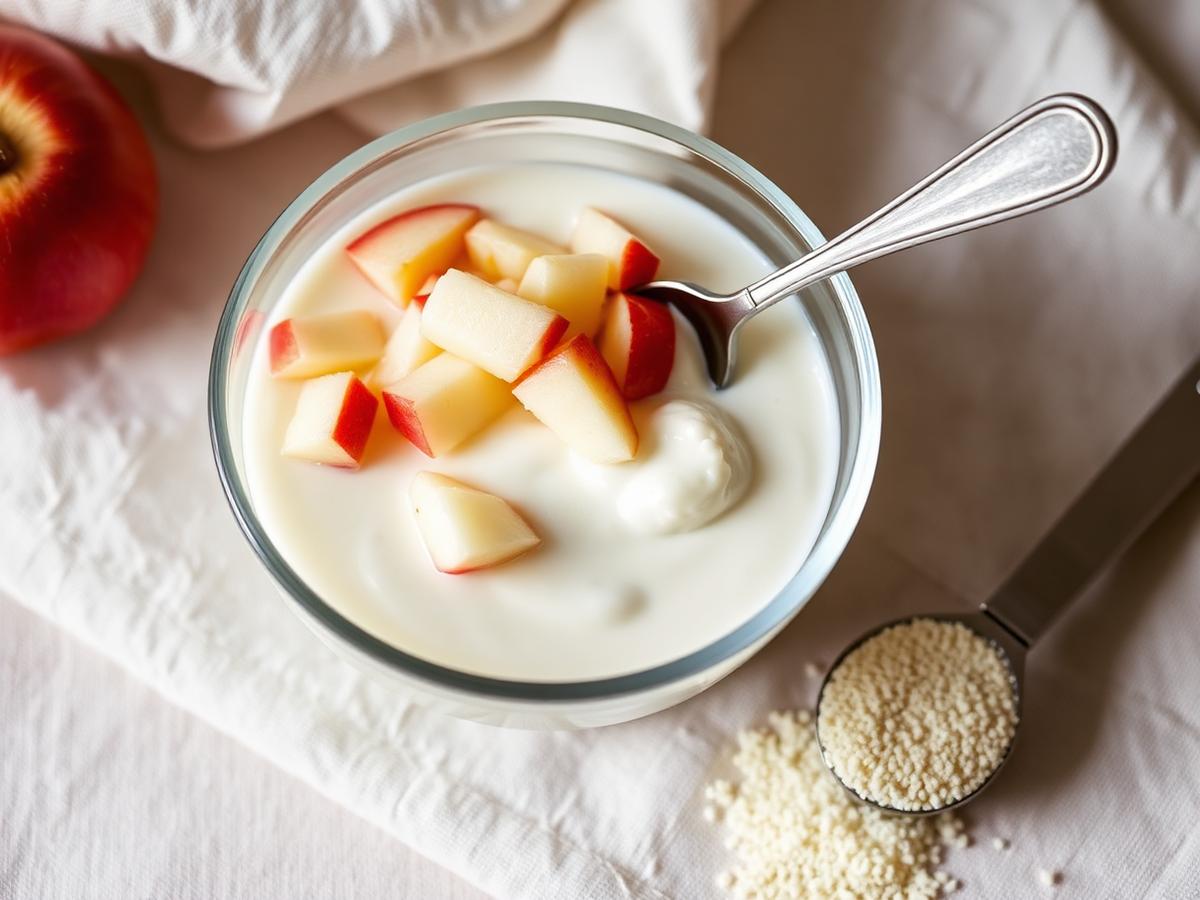 Opção 3 · Iogurte com whey, fruta e psyllium