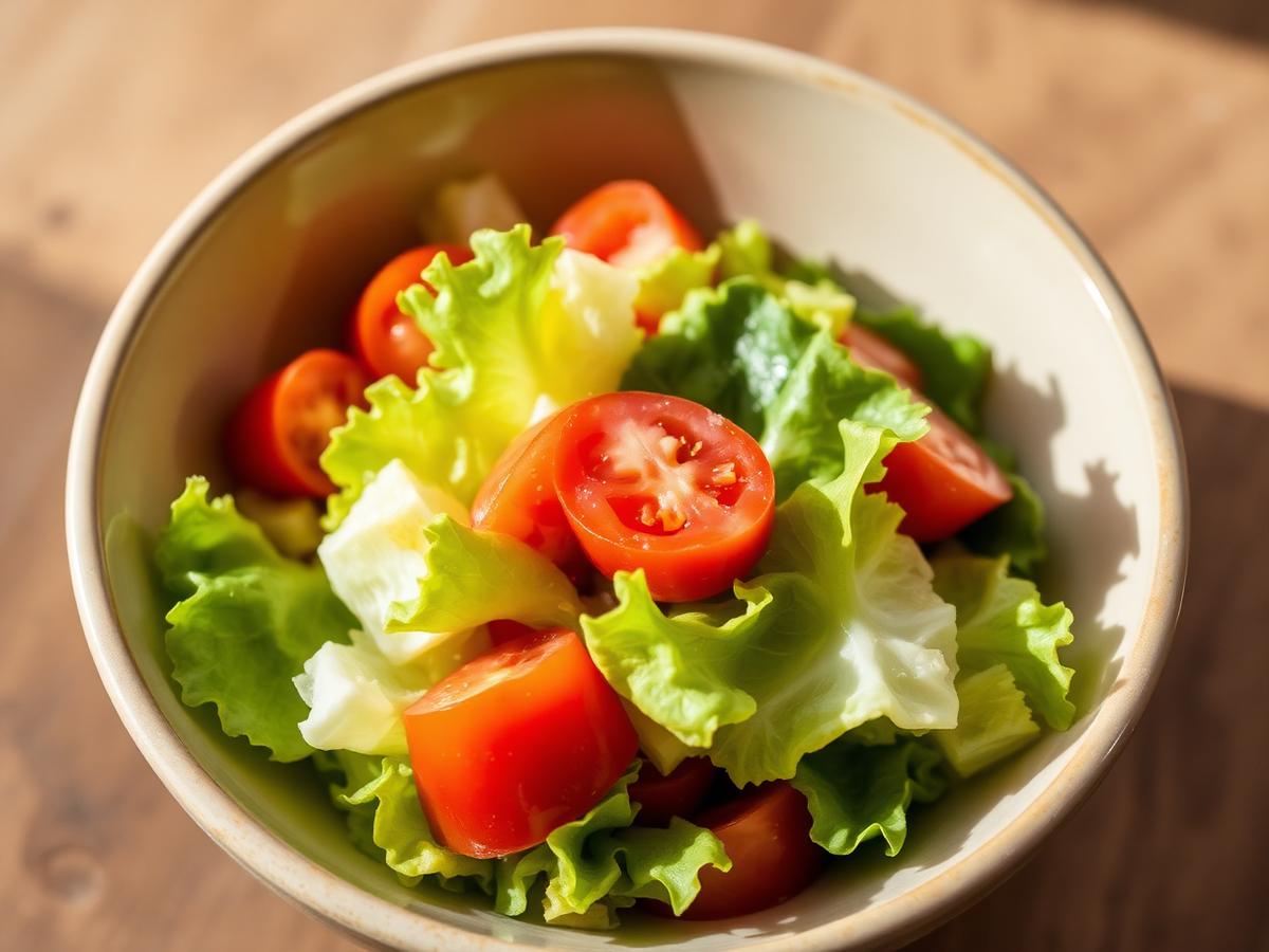 Salada de alface e tomate